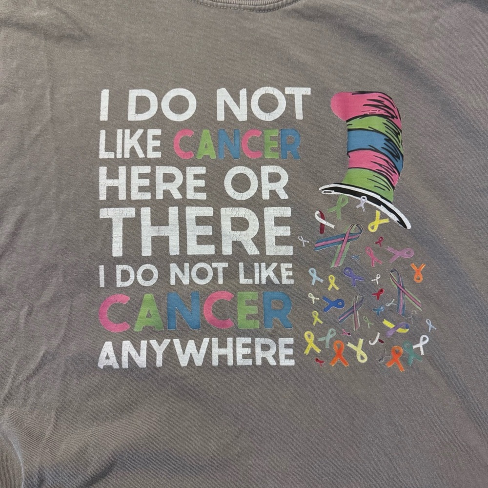Comfort Color Cancer Awareness shirt. Size XL